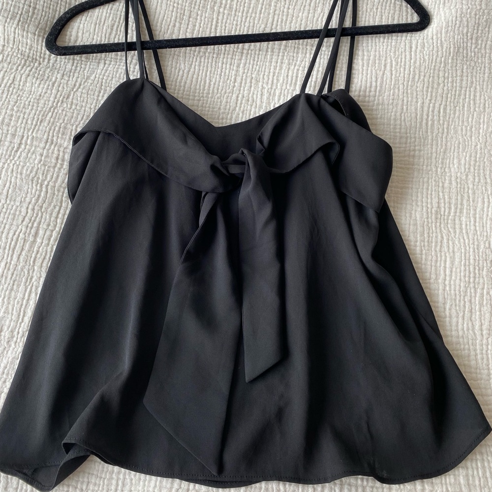 Mango Basics Tie-Front Blouse